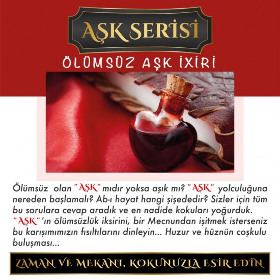 Hijyen için Bambu Çubuklu Oda Kokusu  Ölümsüz Aşk İksiri 100ML