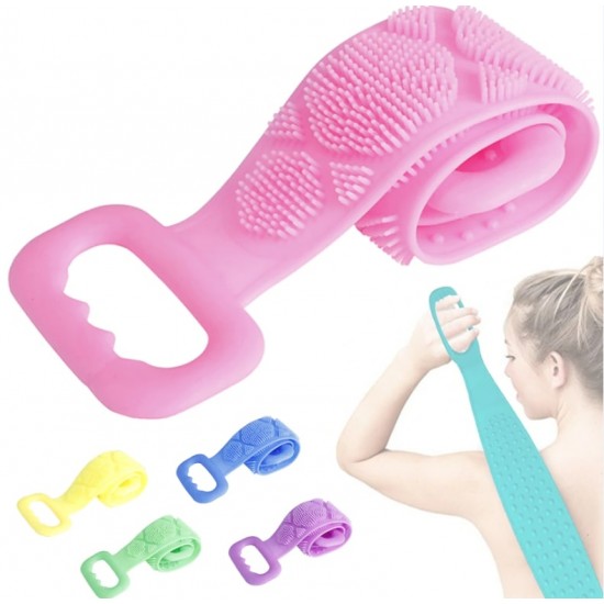 Banyo için Çift Tarflı Kullanılabilen Silikon Sırt Kesesi