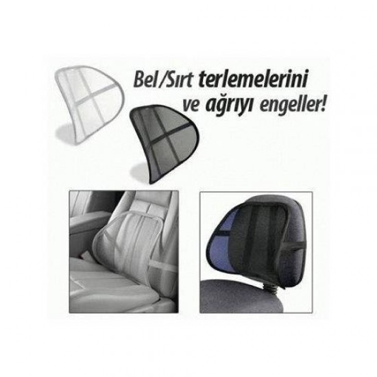 Ofis İçin Sandalye Arkası Ortopedik Bel Sırt Destek File Yastık