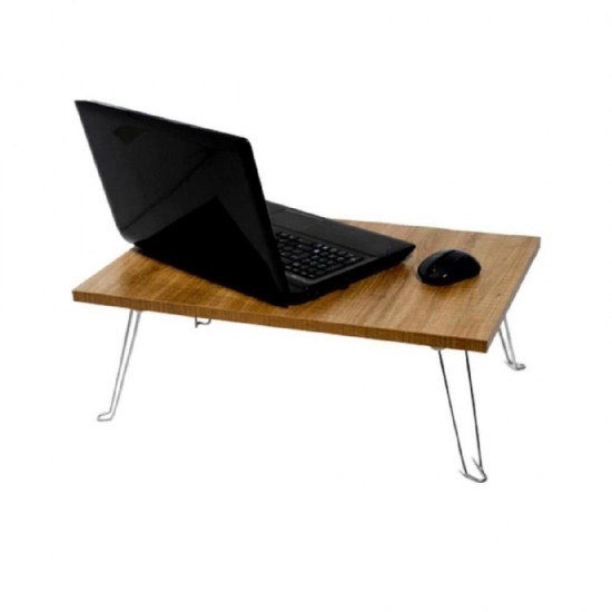 Bilgisayar için Katlanabilir Koyu Ahşap Notebook Laptop Sehpası