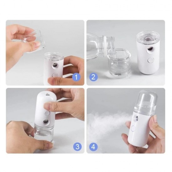 Dezenfeksiyon için Şarj Edilir Mini Buhar Püskürtücü Spray