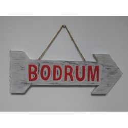 Hediye için Bodrum Hatırası El Yapımı Ahşap Duvar Tabelası Masaüstü Dekor