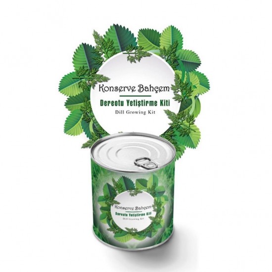 Bahçe için Konserve Bahçem Evde Konservede Dereotu Yetiştirme Kiti Aparatı