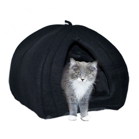 Evcil Hayvan Kedi Köpek için SİYAH Polar Pet Yatağı