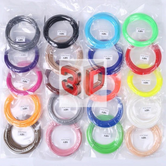 Ev Ofis için Üç Boyutlu Yazıcı İçin 20 Renkli 3D Filament Seti