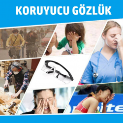 Virüsten Korunmak İçin Şeffaf Gözlük