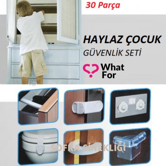 Bebek için Çocuk Güvenliği Arttırıcı 30 Parçalı Set